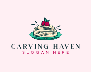 Pavlova Meringue Cake logo design