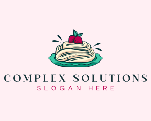 Pavlova Meringue Cake logo design