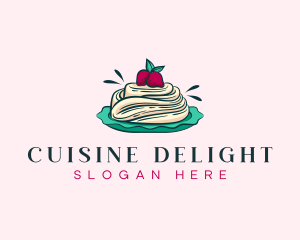 Pavlova Meringue Cake logo design