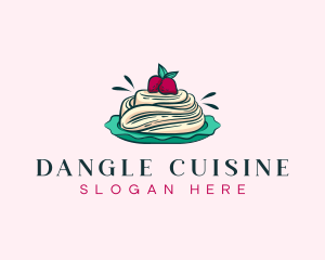 Pavlova Meringue Cake logo design