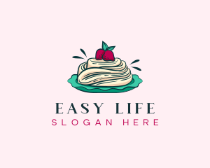 Pavlova Meringue Cake logo design