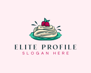 Pavlova Meringue Cake logo design