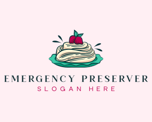 Pavlova Meringue Cake logo design