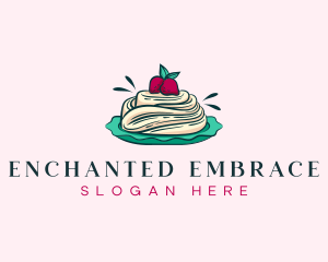 Pavlova Meringue Cake logo design