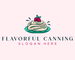 Pavlova Meringue Cake logo design