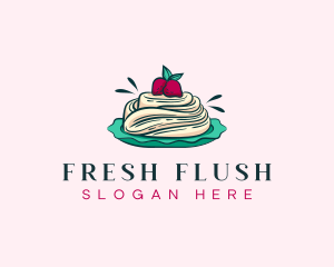 Pavlova Meringue Cake logo design