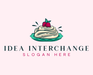 Pavlova Meringue Cake logo design