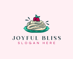 Pavlova Meringue Cake logo design