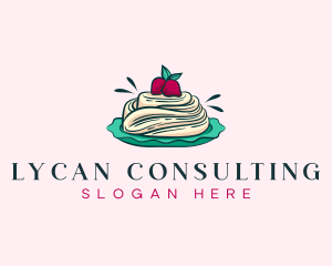 Pavlova Meringue Cake logo design