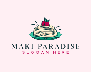 Pavlova Meringue Cake logo design