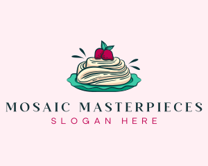 Pavlova Meringue Cake logo design