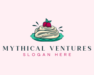 Pavlova Meringue Cake logo design