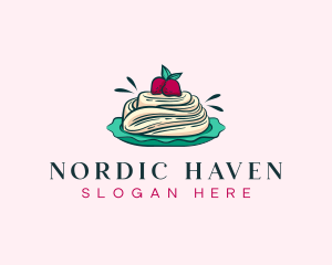 Pavlova Meringue Cake logo design