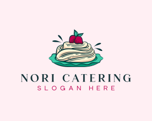 Pavlova Meringue Cake logo design