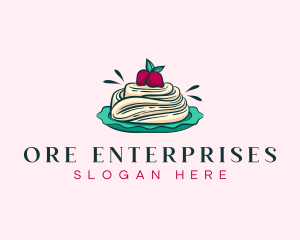 Pavlova Meringue Cake logo design