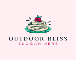 Pavlova Meringue Cake logo design