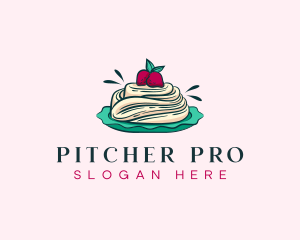 Pavlova Meringue Cake logo design