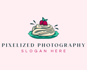 Pavlova Meringue Cake logo design