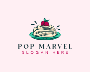 Pavlova Meringue Cake logo design