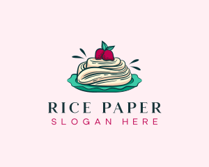 Pavlova Meringue Cake logo design