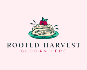 Pavlova Meringue Cake logo design