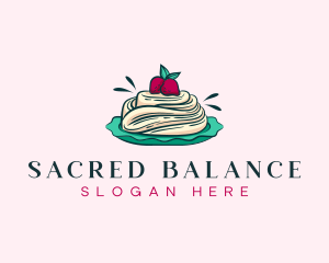 Pavlova Meringue Cake logo design