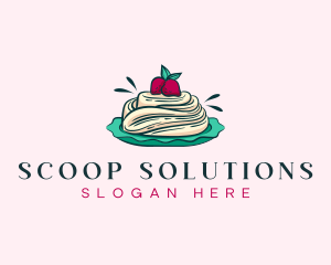 Pavlova Meringue Cake logo design