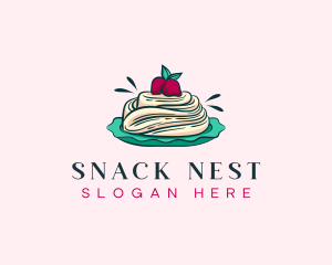 Pavlova Meringue Cake logo design