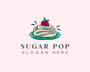 Pavlova Meringue Cake logo design