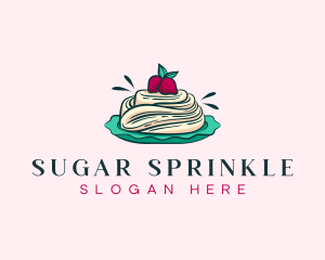 Pavlova Meringue Cake logo design