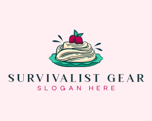 Pavlova Meringue Cake logo design