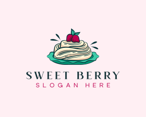 Pavlova Meringue Cake logo design