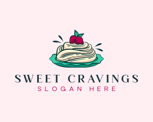 Pavlova Meringue Cake logo design