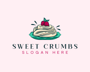 Pavlova Meringue Cake logo design