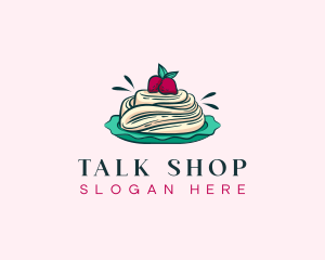 Pavlova Meringue Cake logo design