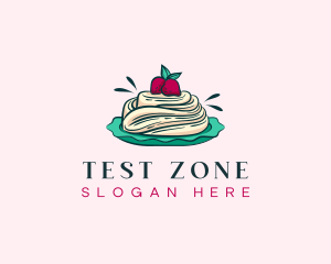 Pavlova Meringue Cake logo design