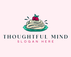 Pavlova Meringue Cake logo design