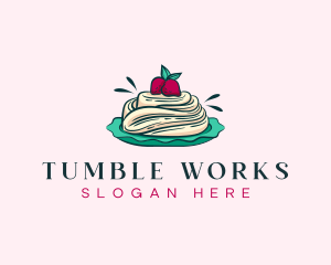 Pavlova Meringue Cake logo design