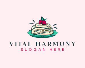 Pavlova Meringue Cake logo design