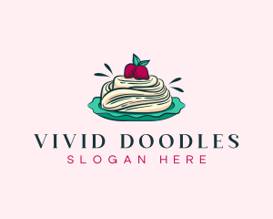 Pavlova Meringue Cake logo design