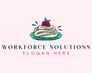 Pavlova Meringue Cake logo design