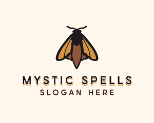 Mystical Moth Butterfly logo design