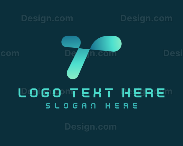 Digital Tech Letter T Logo