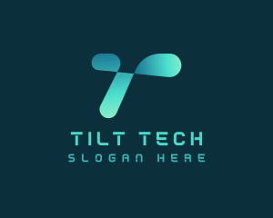 Digital Tech Letter T logo design