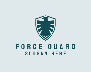 Military Hawk Shield logo design