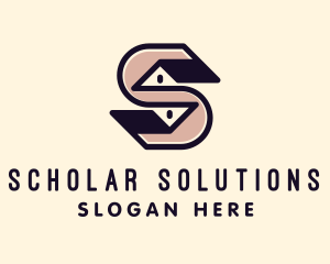 Roof Housing Letter S logo design