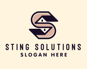 Roof Housing Letter S logo design