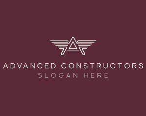 Aviation Wings Letter A  logo design