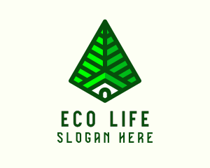 Leaf House Eco Teepee logo design