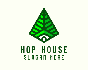 Leaf House Eco Teepee logo design